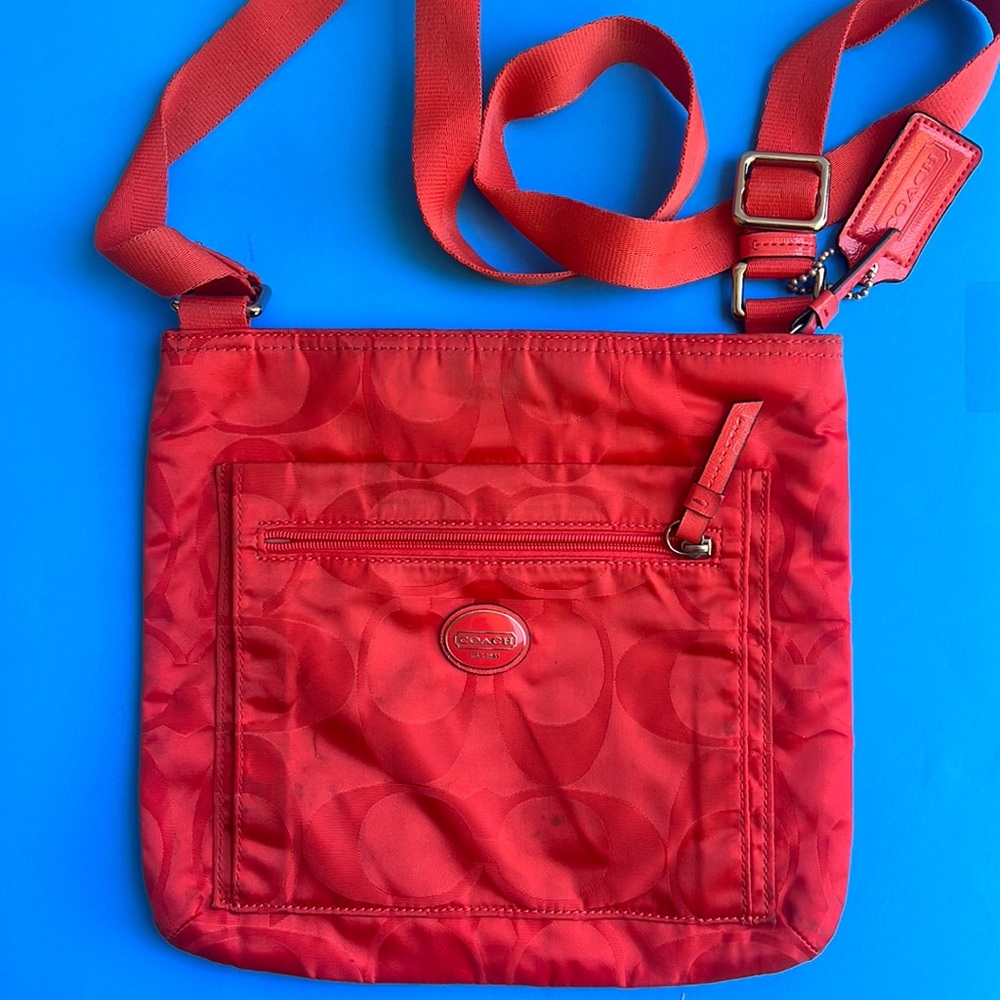 COACH 10x10 orange crossbody